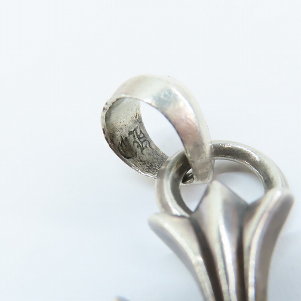 実際に弊社で買取させて頂いたCHROME HEARTS/クロムハーツ CH CRS SML W/BALE スモールCHクロス ペンダントw/プレーンベイルの画像 7枚目