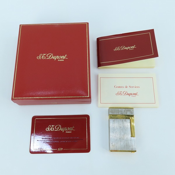 実際に弊社で買取させて頂いたS.T.Dupont/エステーデュポン LINE2/ライン2 ガスライター ゴールド×シルバーの画像 6枚目