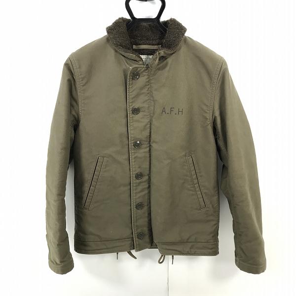実際に弊社で買取させて頂いたCOOTIE/クーティー A.F.H ウール アルパカ N-1 デッキ ジャケット/M