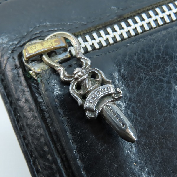 実際に弊社で買取させて頂いたCHROME HEARTS/クロムハーツ SQ BUTTON BILL スクエアボタン ビルウォレットの画像 6枚目