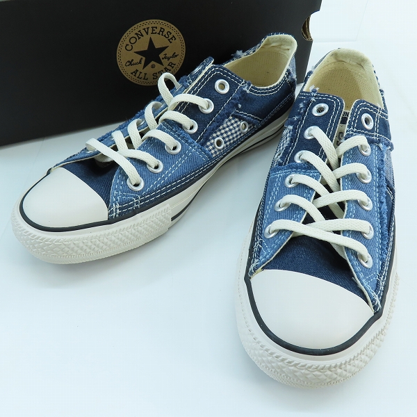 実際に弊社で買取させて頂いたCONVERSE/コンバース ALL STAR CLASHPATCHED OX クラッシュパッチド オックス インディゴ 限定モデル 1CK232/23.5