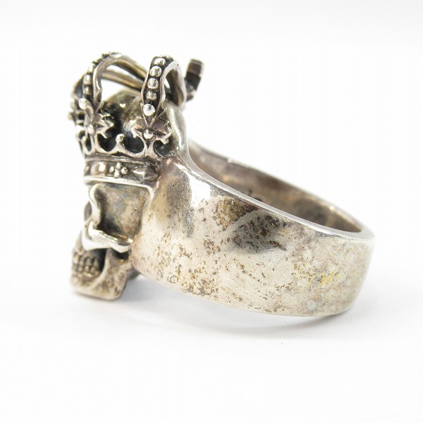 実際に弊社で買取させて頂いたJUSTIN DAVIS/ジャスティンデイビス ESSENTIAL SKUL/エッセンシャルスカルリング SRJ155 w/ルビー 19号の画像 2枚目