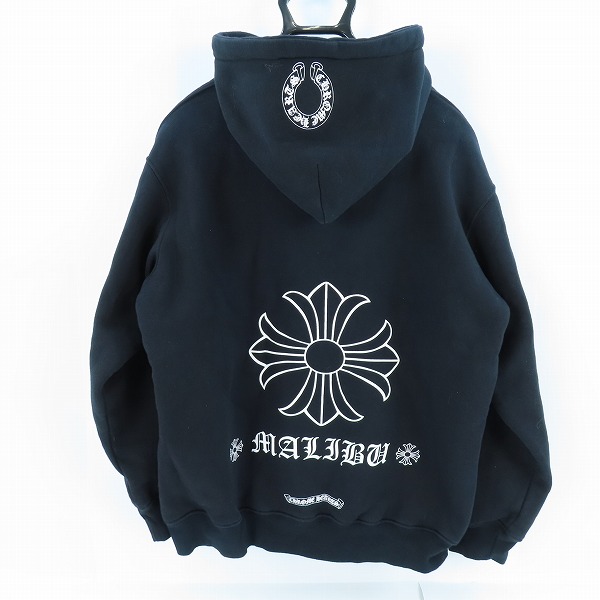 実際に弊社で買取させて頂いたCHROME HEARTS/クロムハーツ MALIBU ジップアップパーカー サーマル 001-076806 Lの画像 1枚目