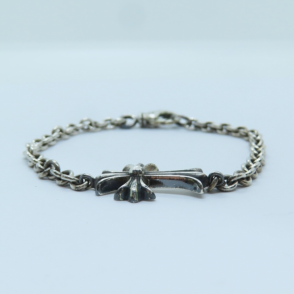 実際に弊社で買取させて頂いたCHROME HEARTS/クロムハーツ タイニーCHクロス チェーン ブレスレットの画像 1枚目