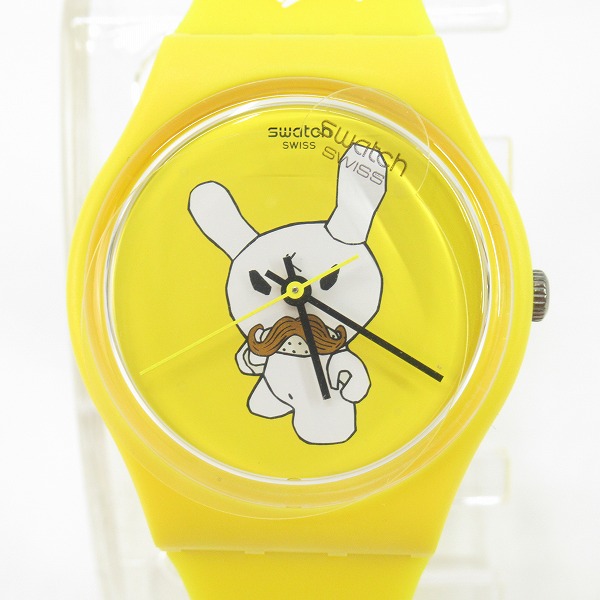 実際に弊社で買取させて頂いたKIDROBOT/キッドロボット Swatch/スウォッチ KOZIK フィギュア付き クオーツ腕時計【動作未確認】の画像 1枚目