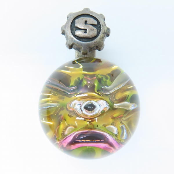 実際に弊社で買取させて頂いた【ギャラ付き】STARLINGEAR/スターリンギア New skull marble Karasu tengu/マーブル ペンダントの画像 1枚目