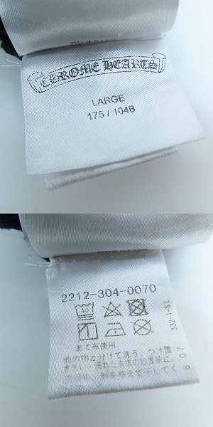 実際に弊社で買取させて頂いた【JPタグ】CHROME HEARTS/クロムハーツ arch logo TEE/アーチロゴ スクロールラベル Tシャツ 2212-304-0070/Lの画像 3枚目