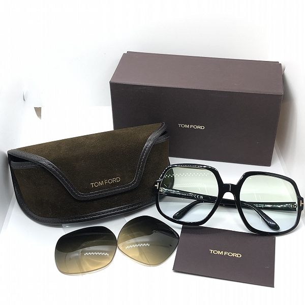 実際に弊社で買取させて頂いたTOM FORD/トムフォード Delphine-02/デルフィーヌ 純正レンズ付き サングラスフレーム TF992 ECO 01Bの画像 9枚目