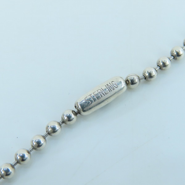 実際に弊社で買取させて頂いたBill Wall Leather/BWL/ビルウォールレザー ロゴ ミニプレート ボールチェーン ネックレスの画像 4枚目