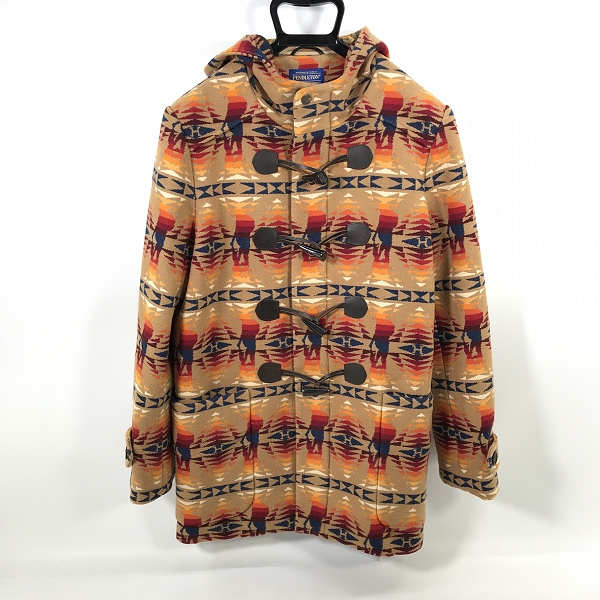 実際に弊社で買取させて頂いたHYSTERIC GLAMOUR×PENDLETON/ヒステリックグラマー×ペンドルトン ネイティブ柄 ウールダッフルコート 0234AC03/L