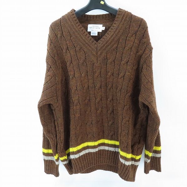 実際に弊社で買取させて頂いたJames Charlotte/ジェームスシャルロット SHIPS/シップス Vネック セーター ブラウン/40