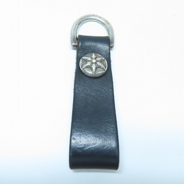 実際に弊社で買取させて頂いたCHROME HEARTS/クロムハーツ BELT LOOP STAR スターボタン レザー Dキーリング  ベルトループの画像 1枚目