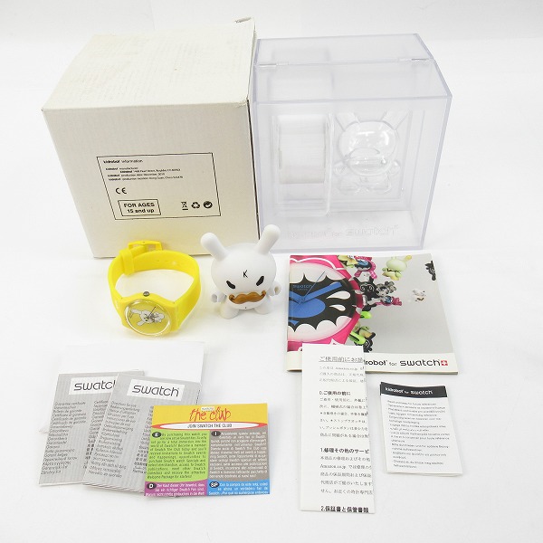 実際に弊社で買取させて頂いたKIDROBOT/キッドロボット Swatch/スウォッチ KOZIK フィギュア付き クオーツ腕時計【動作未確認】の画像 9枚目