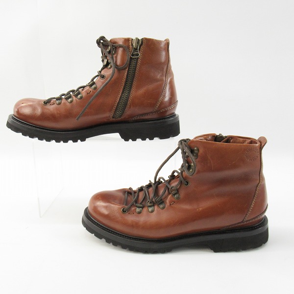 実際に弊社で買取させて頂いたBUTTERO/ブッテロ サイドジップ レザートレッキング ブーツ ブラウン B4950/42の画像 3枚目