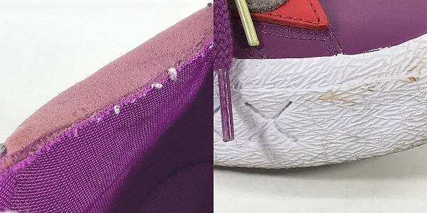 実際に弊社で買取させて頂いたNIKE×KAWS×SACAI/ナイキ×カウズ×サカイ BLAZER LOW/ブレーザーロー パープルダスク DM7901-500/27.5の画像 7枚目