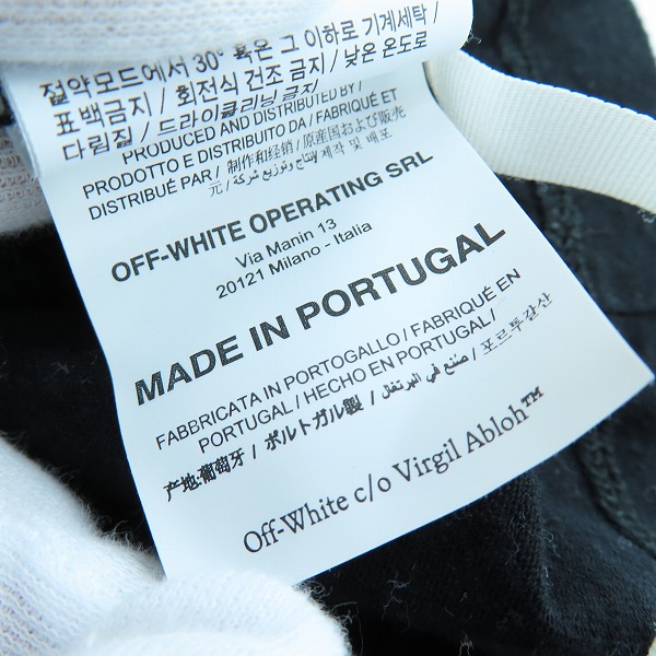 実際に弊社で買取させて頂いたOFF-WHITE/オフホワイト 21SS バックアロープリント/マーカーアロー 半袖Tシャツ OMAA027R21JER003/Mの画像 4枚目