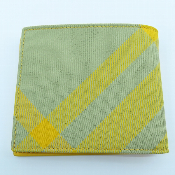 実際に弊社で買取させて頂いたBURBERRY/バーバリー チェック レザー 二つ折り財布の画像 1枚目