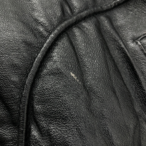 実際に弊社で買取させて頂いたHYSTERIC GRAMOUR/ヒステリックグラマー ピッグレザー リブブルゾン/レザージャケット 4LB-1283/Lの画像 7枚目