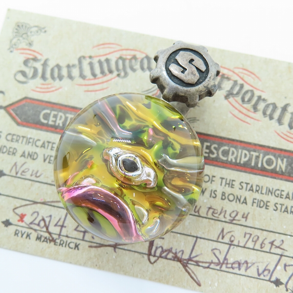 実際に弊社で買取させて頂いた【ギャラ付き】STARLINGEAR/スターリンギア New skull marble Karasu tengu/マーブル ペンダント