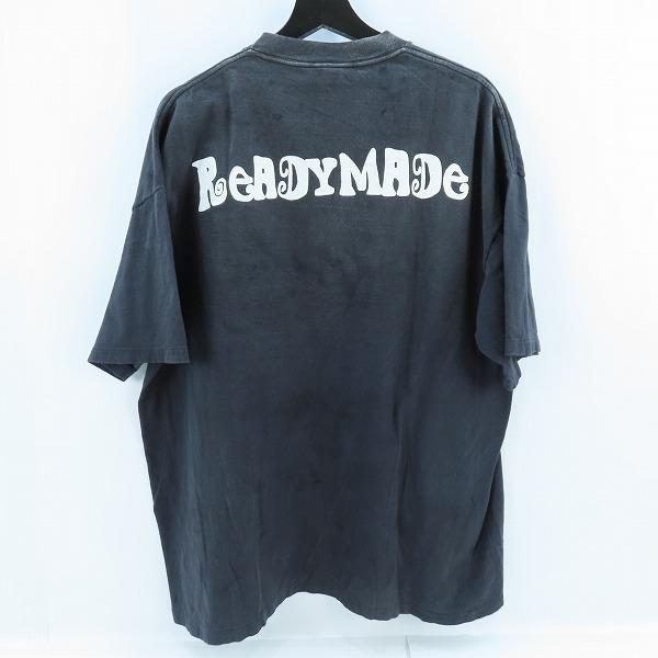 実際に弊社で買取させて頂いた【未使用】READYMADE/レディメイド 24AW SS T-SHIRT PEACE/ダメージ加工 プリントTシャツ RE-CO-BK-00-00-280/ XXLの画像 1枚目