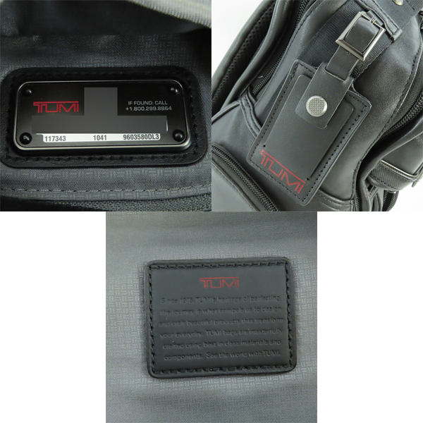 実際に弊社で買取させて頂いたTUMI/トゥミ ALPHA 3/アルファ3 ブリーフ パック/リュック レザー ブラック 117343-1041/9603580DL3の画像 4枚目