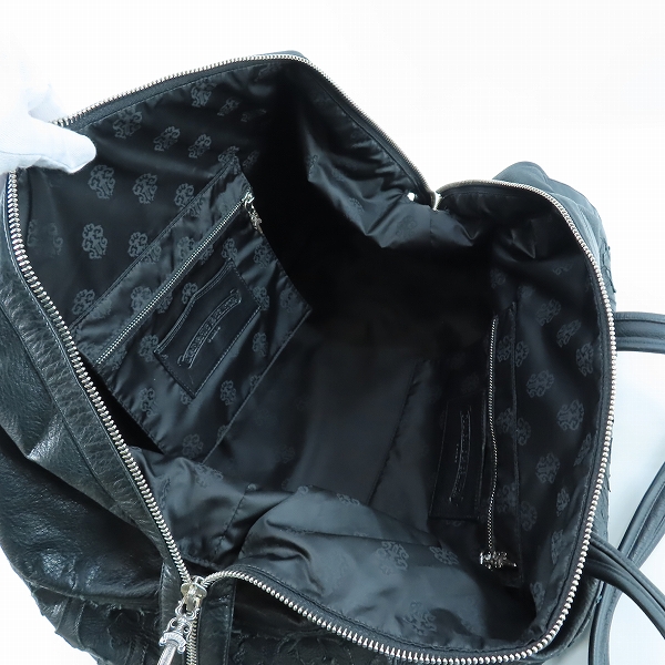 実際に弊社で買取させて頂いたCHROME HEARTS/クロムハーツ DUFFEL WEEKENDER BAG セメタリークロスパッチ ボストンバッグ の画像 3枚目