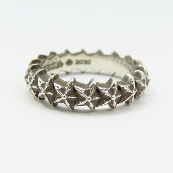 実際に弊社で買取させて頂いたCHROME HEARTS/クロムハーツ TINY 5POINT STARBAND/タイニー 5ポイント スターバンド リング 21.5号の画像 4枚目