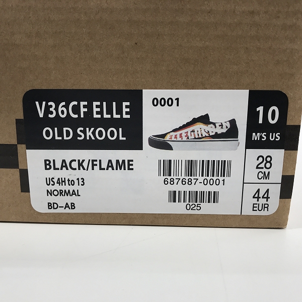 実際に弊社で買取させて頂いた【未使用】ELLEGARDEN×Vans/エルレガーデン×バンズ Old Skool "Black/Flame" V36CF ELLE 687687-0001/28.0の画像 8枚目