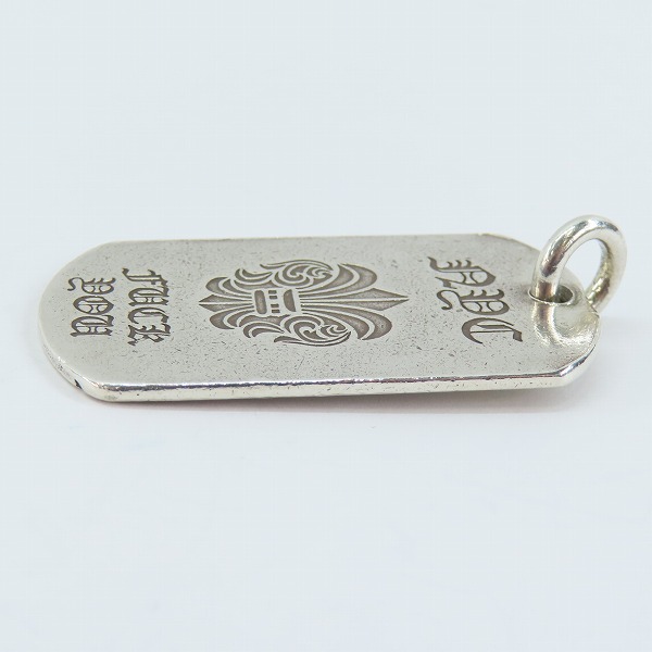 実際に弊社で買取させて頂いたCHROME HEARTS/クロムハーツ LG NYC FLUER DOG TAG/ラージ NYC フレア ドッグタグの画像 3枚目