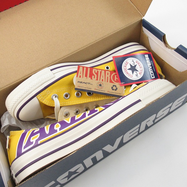 実際に弊社で買取させて頂いた【未使用】CONVERSE/コンバース ALL STAR NBA OX LAL オールスター レイカーズ 1SD539 28.0の画像 8枚目