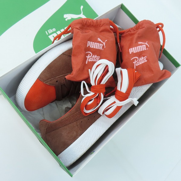 実際に弊社で買取させて頂いたPUMA×PATTA/プーマ×パタ CLYDE  スウェード ローカットスニーカー 363317-01/27.5の画像 8枚目