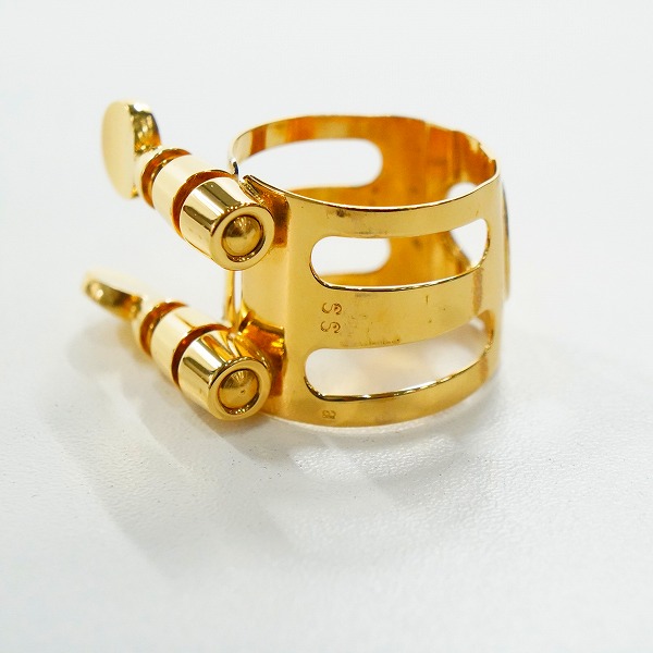 実際に弊社で買取させて頂いたWood Stone/ウッドストーン SS Selmerラバー用 GP ソプラノサックス リガチャーの画像 4枚目