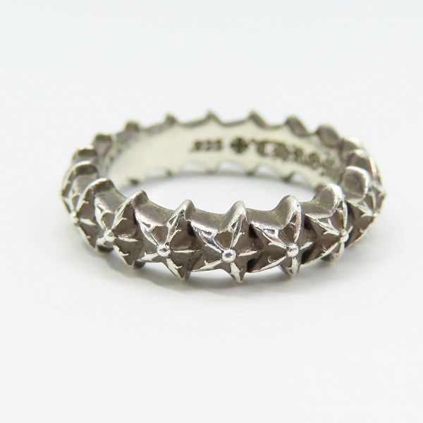 実際に弊社で買取させて頂いたCHROME HEARTS/クロムハーツ TINY 5POINT STARBAND/タイニー 5ポイント スターバンド リング 21.5号の画像 2枚目
