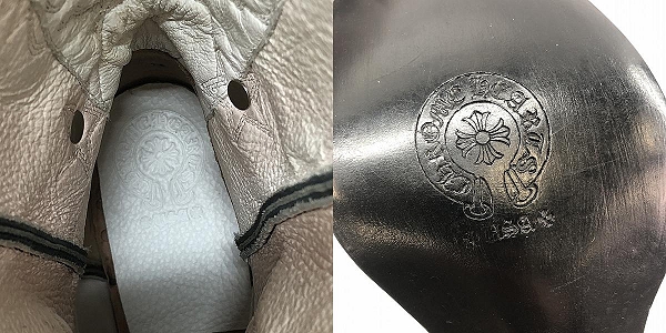 実際に弊社で買取させて頂いたCHROME HEARTS/クロムハーツ COWBOY WESTERN/カウボーイウエスタン スターコンチョ レザーブーツ ブラック M10の画像 6枚目