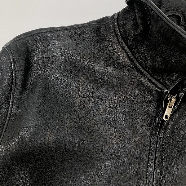 実際に弊社で買取させて頂いたHYSTERIC GRAMOUR/ヒステリックグラマー 山羊革 レザー シングルライダースジャケット 0233LB01/Lの画像 6枚目