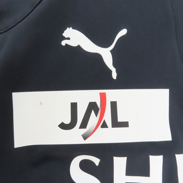 実際に弊社で買取させて頂いたPuma/プーマ 清水エスパルス トラックジャケット ジャージ ブラック×オレンジ Mの画像 5枚目