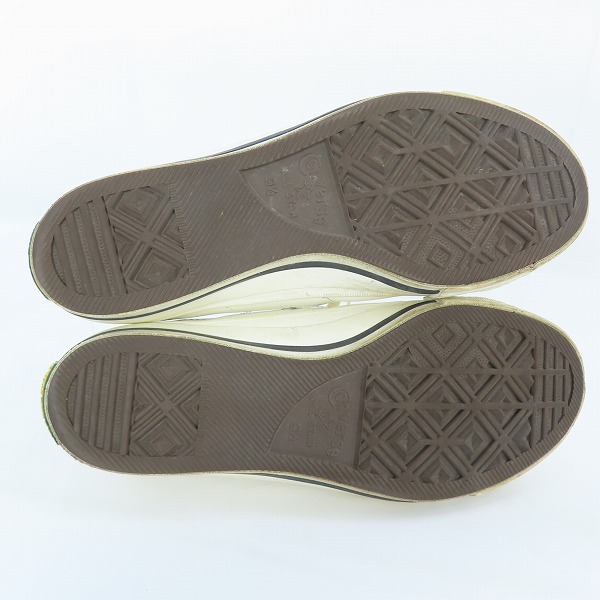 実際に弊社で買取させて頂いたCONVERSE/コンバース ONE STAR OX ローカットスニーカー ホワイト×グリーン/9.5の画像 2枚目