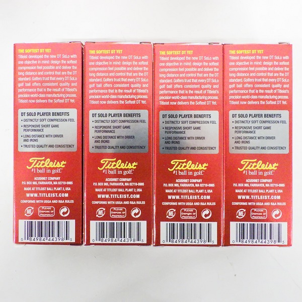 実際に弊社で買取させて頂いた【未使用】 Titleist/タイトリスト DT SOLO ゴルフボール イエロー 1ダースの画像 3枚目