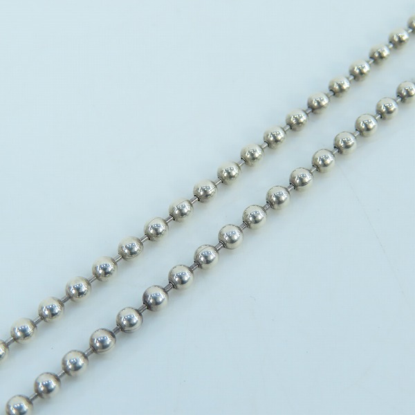 実際に弊社で買取させて頂いたBill Wall Leather/BWL/ビルウォールレザー ロゴ ミニプレート ボールチェーン ネックレスの画像 5枚目