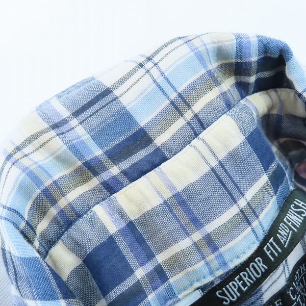 実際に弊社で買取させて頂いたDELUXE/デラックス チェック柄 七分袖 シャツ Mの画像 4枚目