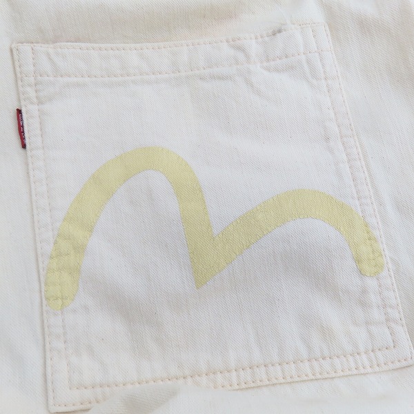 実際に弊社で買取させて頂いたEVISU/エヴィス  カモメペイント ボタンフライパンツ 36の画像 6枚目