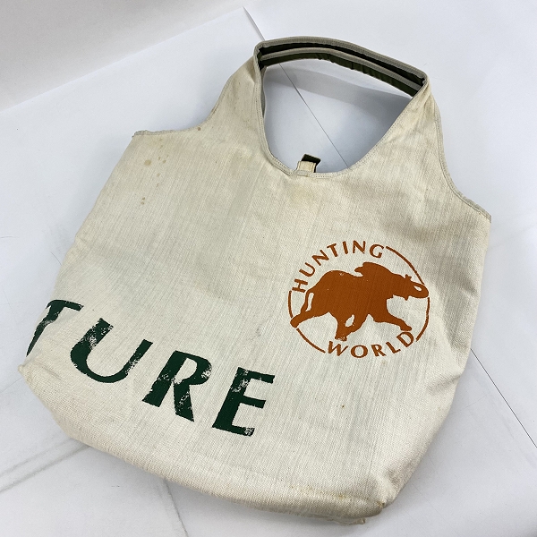 実際に弊社で買取させて頂いたHUNTING WORLD/ハンティングワールド ロゴ/総柄 リバーシブル トートバッグの画像 6枚目