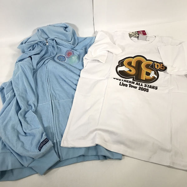 実際に弊社で買取させて頂いた【おまとめ/未使用含む】サザンオールスターズ Yea!!! MOSA 限定フィギュア 等 ライブツアー Tシャツ/パイルジップパーカーの画像 1枚目