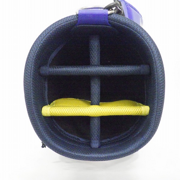 実際に弊社で買取させて頂いたle coq sportif/ルコックスポルティフ QQBPJJ08 9型 6分割キャディバッグ ブルーｘイエローの画像 3枚目