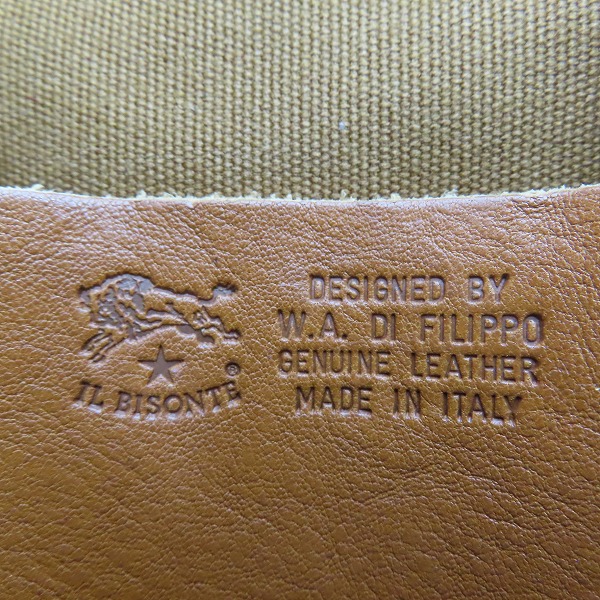 実際に弊社で買取させて頂いたIL BISONTE/イルビゾンテ レザー ショルダーバッグの画像 4枚目