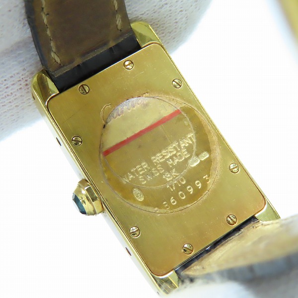 実際に弊社で買取させて頂いたCARTIER/カルティエ  タンクアメリカン SM クオーツ 18K 1710【動作未確認】の画像 3枚目