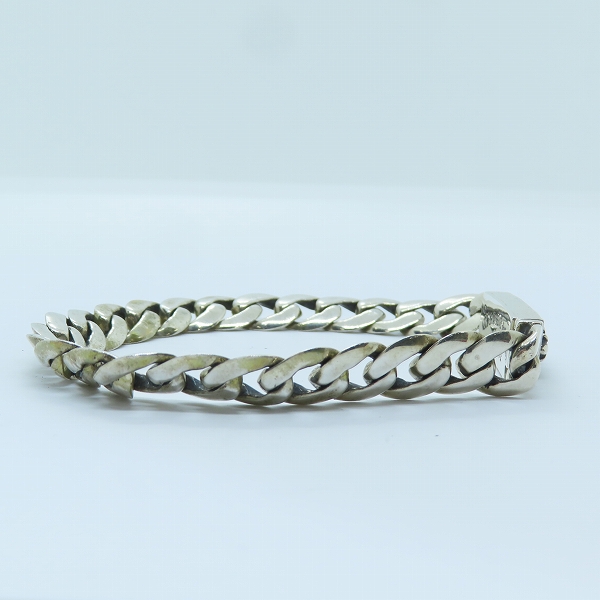 実際に弊社で買取させて頂いたCHROME HEARTS/クロムハーツ クラシック ミニIDブレスレット フローラルクロス 24リンクの画像 4枚目