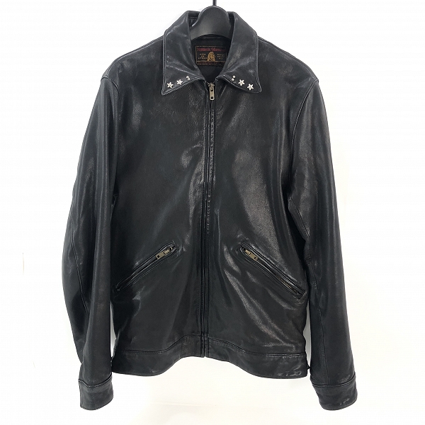 実際に弊社で買取させて頂いたHYSTERIC GRAMOUR/ヒステリックグラマー 山羊革 レザー シングルライダースジャケット 0233LB01/L