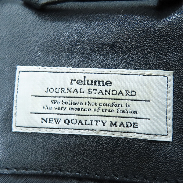 実際に弊社で買取させて頂いたJOURNAL STANDARD relume/ジャーナルスタンダードレリューム 羊革ダブルライダースジャケット 16-011-464-7730-3-0/Lの画像 2枚目
