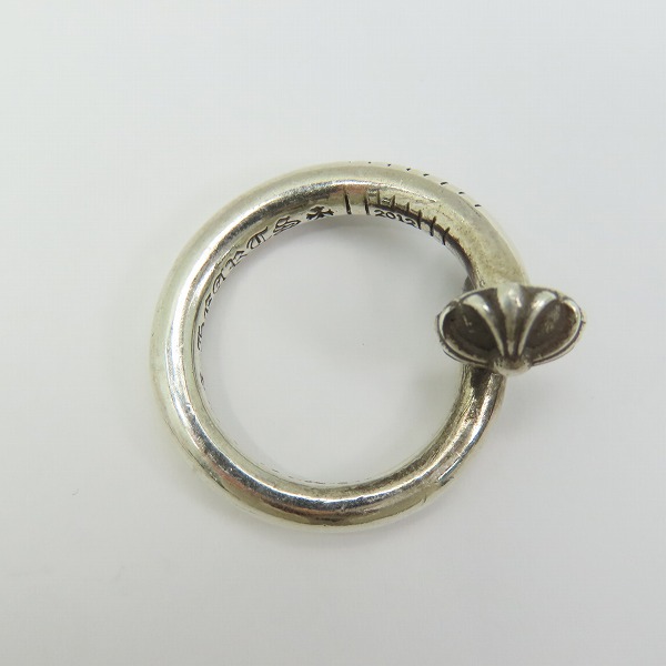 実際に弊社で買取させて頂いたCHROME HEARTS/クロムハーツ ネイルリング クロスボール 3-4号の画像 5枚目